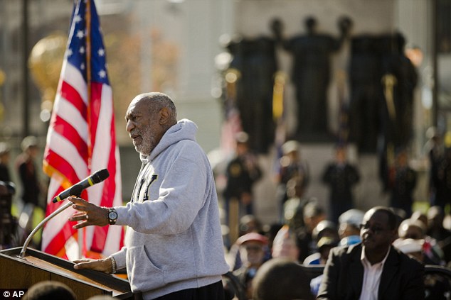 Clams: During a live performance, Buress dubbed Cosby (pictured) a 'rapist' and a sanctimonious hypocrite