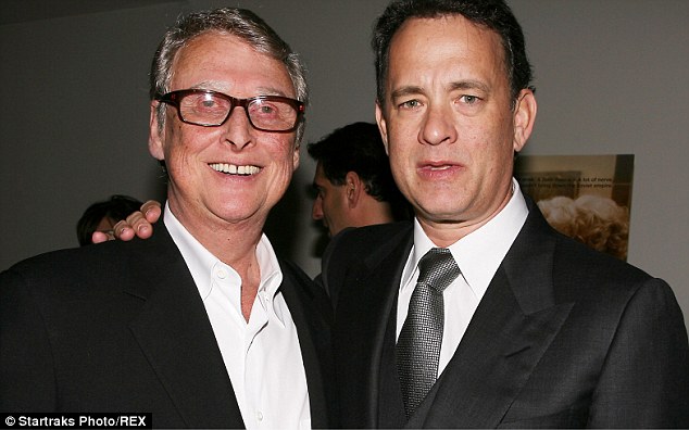 Mike Nichols and Tom Hanks at the premiere of Charlie Wilson's War in which Hanks starred at the Museum of Modern Art, New York in 2007
