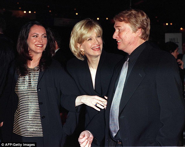 Mike Nichols with Diane Sawyer, and his daughter Daisy at the 1998 premiere of his film Primary Colors in Los Angeles. The film starred John Travolta and Emma Thompson