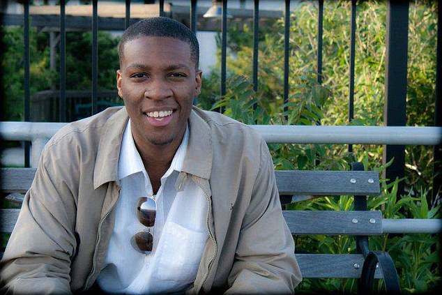 Tragic: Footage showed Mr Powell (above) being killed in the street by police and his corpse was handcuffed