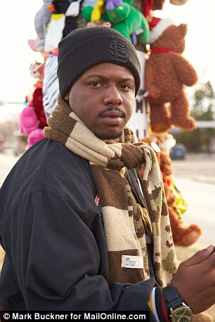 Captured: Michael Hassel filmed the moment Mr Powell was shot by police on August 19