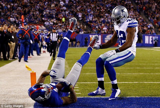 Perfection: He scored a 43-yard touchdown in the second quarter of the game at the MetLife Stadium