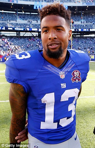 Lauded: Beckham brought the Giants to a 14-3 lead against the Dallas Cowboys in Sunday night's game