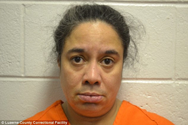 Incensed: Jack-Lyn Blake, 47, is locked up in the Luzerne County jail after allegedly stabbing her boyfriend on Thanksgiving because he started eating with her