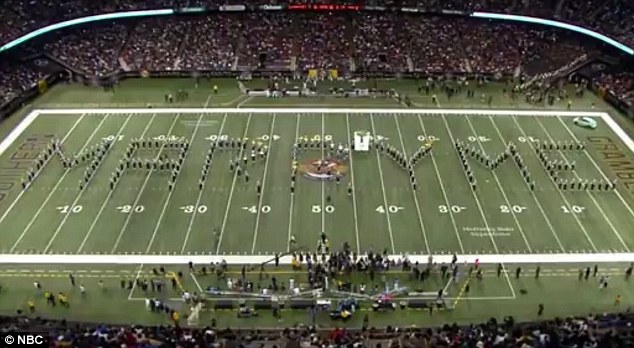 Proposal: Calvin Mills co-opted Southern University's marching band in his proposal to Brittany Ramsey