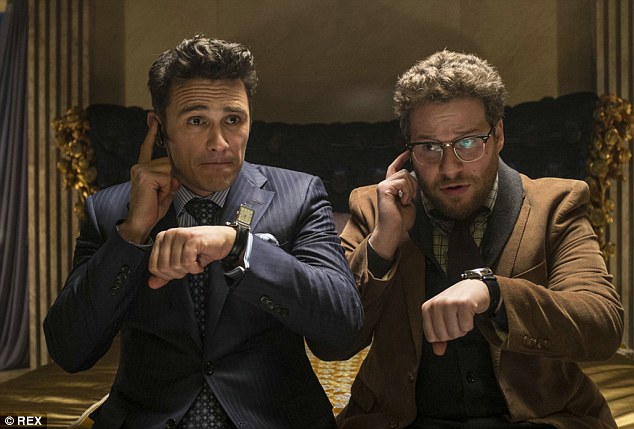 The movie, stars James Franco (left) as a host of a tabloid television show and Seth Rogan (right) as the show's producer. They are given a rare interview with the dictator but the CIA tries to turn them into killers