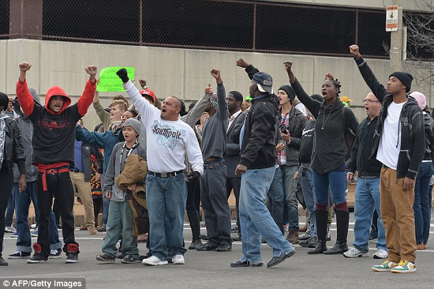 United: Demonstrators protest outside the Edward Jones Dome in downtown St. Louis, Missouri on November 30, 2014