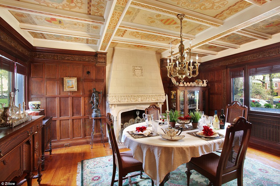 Dinner is served: Tenants occupying the house will be able to host dinner parties in style thanks to this formal dining room
