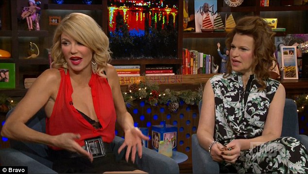 Meow: Sandra Bernhardt (R) and Brandi Glanville (L) voiced their agreement with Brandi saying that the cycling classes 'hurt the kitty cat'