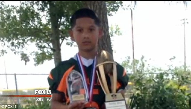 Athlete: Frances Flores said her son hasn't been sick in more than two years and was actively involved in athletics, especially baseball and football