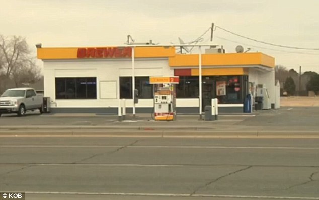 Seller: Following the gas station's (pictured) refusal to pay him any cash Mr Wiles contacted the New Mexico Lottery. But they told him in an email that his ticket was 'not a winner' and refused to honor his 'winnings'