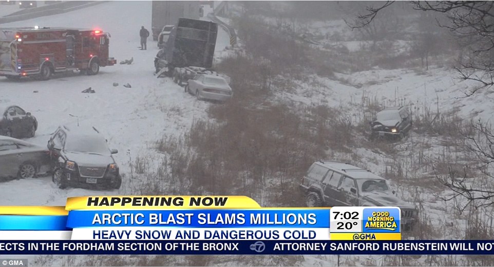 Dangerous: Washington DC was hit hard Tuesday as traffic snarled all around the beltway. Northern Virginia reported they'd sent around 600 snow trucks out onto roadways where dozens of crashes had been reported