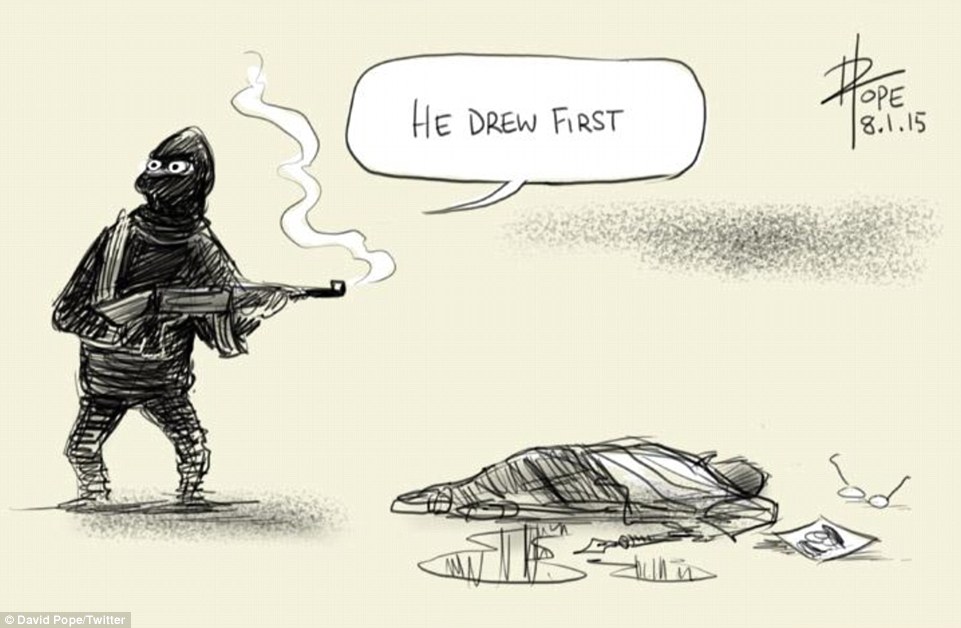 Cartoonists across the world, including Australian David Pope, have flooded the internet with touching drawings to show support and solidarity for the victims of the Charlie Hebdo terrorism attack