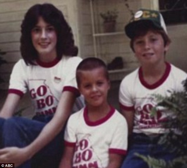 Luke Bryan (pictured center) with his older siblings, sister Kelly (left) and brother Chris (right), both passed away young, his sister aged 39 in 2007, and his brother in car accident in 1996 aged 26