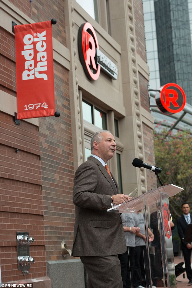 Warning: RadioShack had warned of a possible bankruptcy in September, but received rescue financing that kept it afloat. Still, its CEO (photographed) recently cautioned the chain might not be able to find a long-term plan to stay in business