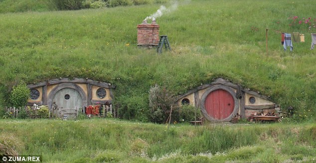 Hobbits live in the fictional town of Hobbiton which was recreated for the filming of the movie outside the town of Matamata, New Zealand