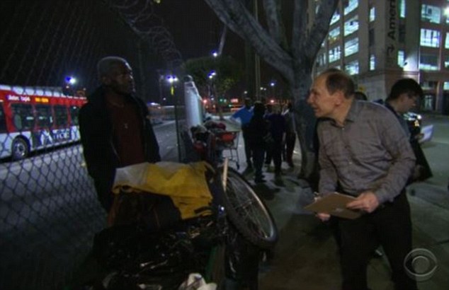 McDonald's interaction with the unidentified man was captured on camera by CBS, who were doing a story