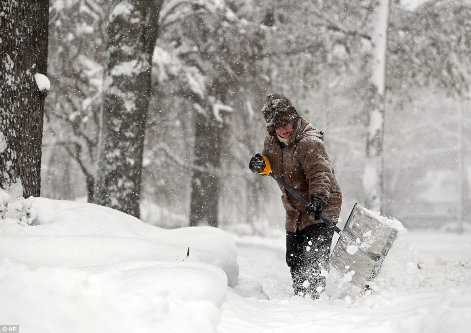 Heart attacks: Officials in Erie County, New York, said that two people had died from heart attacks while shoveling snow