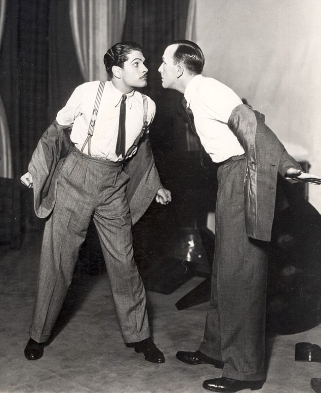 Olivier became intimately involved with Noël Coward (right) who gave Olivier a £50-a-week contract to play the second lead in his new play Private Lives (pictured)