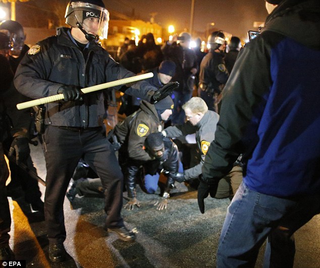 Anger was high - on Thursday it emerged Wilson has said he feels 'confident' he won't be charged by the grand jury and is working with city officials to negotiate his resignation from the Ferguson Police Department