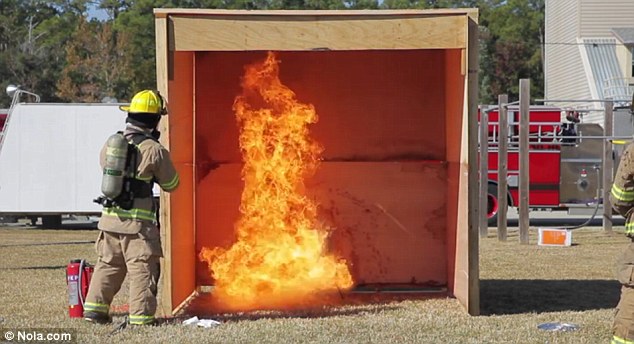 If there's a fire, don't spray water on the pot and instead keep a fire extinguisher on hand