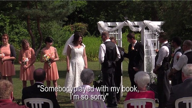 The 27-year-old bride describes the whole experience as 'mortifying'