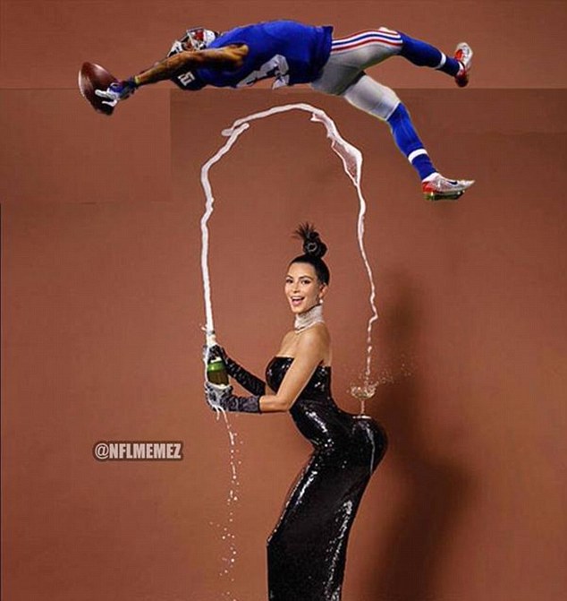 Breaking the internet: As thousands of Twitter users posted about the catch on social media, many said Beckham Jr had come close to breaking the internet - which Kim Kardashian tried to do with risque photos published earlier this month