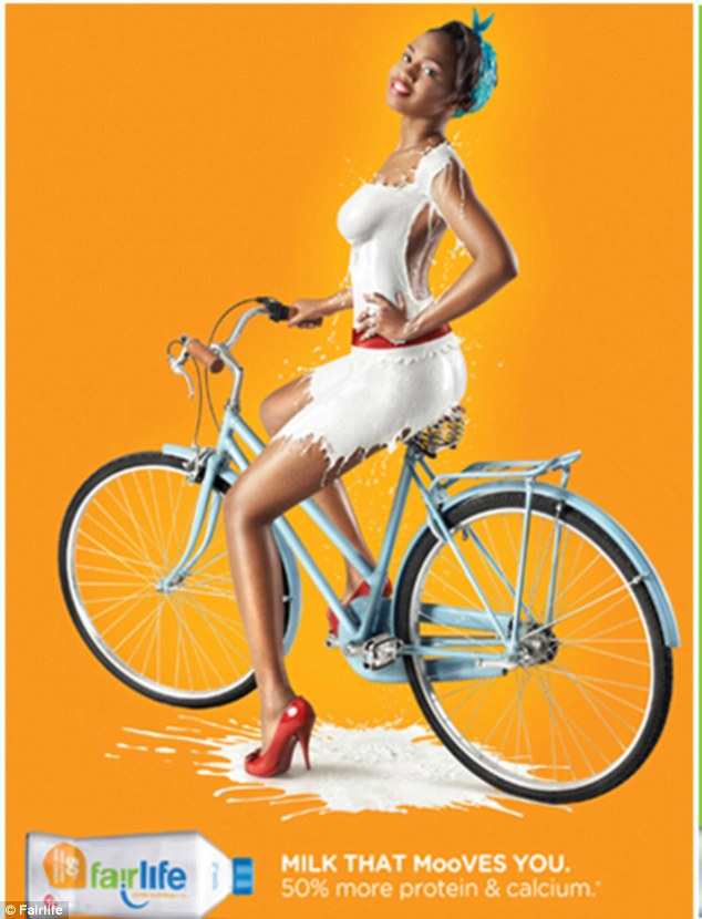 Moove over Coca-Cola: The advertisements for Fairlife not only depict women in milk dresses that cling closely to their bodies, they advertise the health benefits of the product such as more calcium 