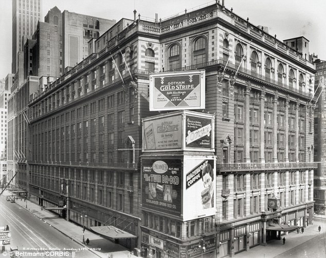 As it was: Macy's flagship store in Herald Square, pictured in 1931, when it became the world’s largest store with more than one million square feet of retail space