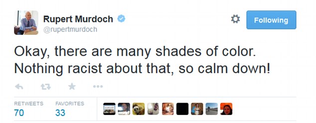 However, Murdoch did not stop there and clearly became agitated by the negative comments 