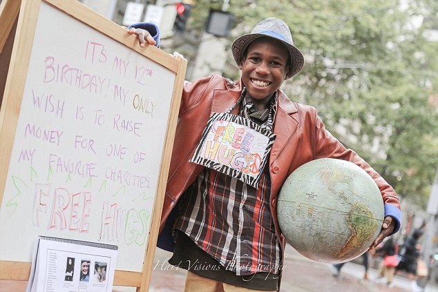 Kindnedd: Devonte's parents were often surprised by his genuine acts of kindness including when he asked to spend his eleventh and twelfth birthdays raising money for charity