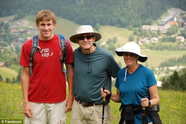 Tragedy: Peter Haynes (left) has been accused of murdering his parent David and Lissa (center and right)