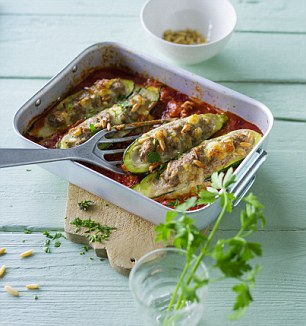 Stuffed courgettes
