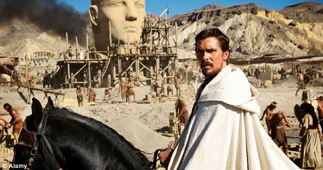 Question of colour: For both Variety and The Warp the fact Scott has chosen Caucasian actors to portray an Egyptian (Joel Edgerton's character Ramses) and Jewish man mistaken for an Egyptian (Christian Bale's Moses - pictured) is distracting and dubious