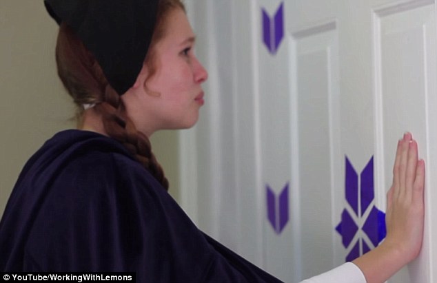Plea: 'It's crazy, we really are doing it with nothing,' Ms Bourne told Deseret News. 'But we've just been amazed with how things have turned out. Much better, really, than we expected.' Above, Ariana as an older Anna
