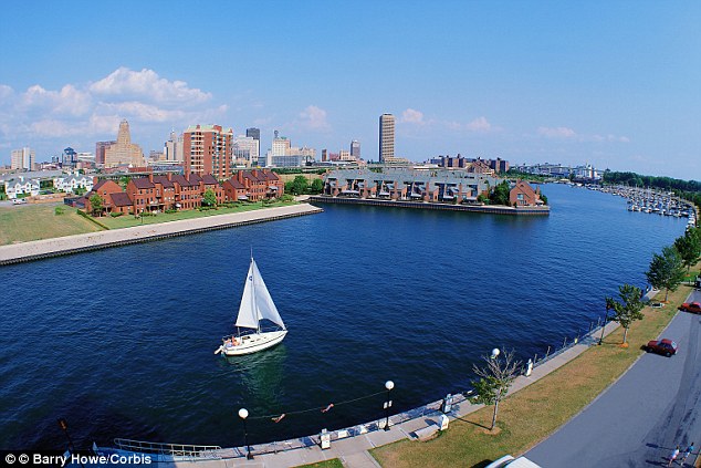 A loud boom was reported by a number of residents in upstate New York on Saturday afternoon in locations including Buffalo (pictured), Cheektowaga, Clarence and as far north as Niagara Falls