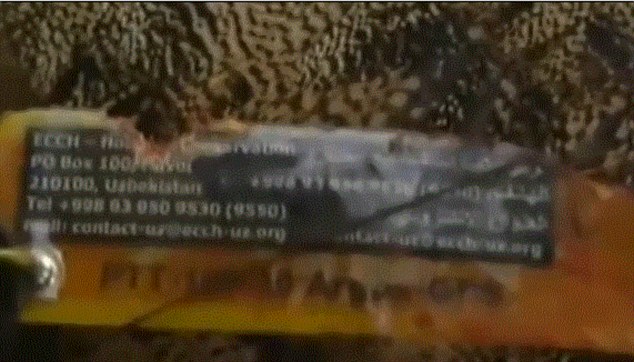 One of the electric components found strapped to the dead bird was from Uzbekistan 