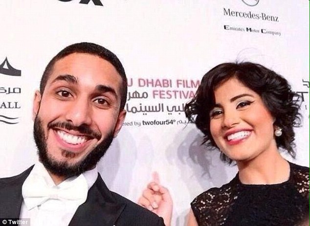 Fame: At Abu Dhabi Film Festival in September this year, Hathloul announced her engagement to Saudi stand-up comedian Fahad Albutairi (pictured)