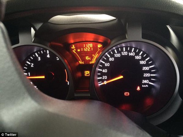 The female activist has been tweeting regular updates from the border with pictures of her inside her car