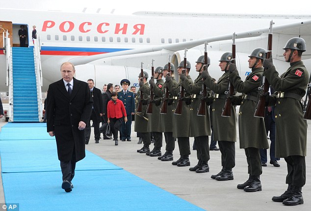 Russian President Vladimir Putin, in Turkey today, has already shown his displeasure for the country establishing closer links with the EU by banning imports of wines, vegetables and meat