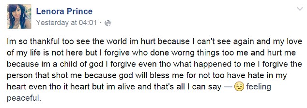 Grateful to well-wishers: Earlier this week, Miss Conner, who is now recovering at home, took to Facebook to express her her gratitude to well-wishers and her devastation at her boyfriend's arrest (pictured)