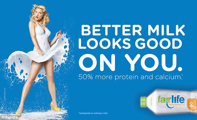 Attractive: Coca-Cola is hoping that its new high-end milk will help combat its falling sales among sugary soda drinks