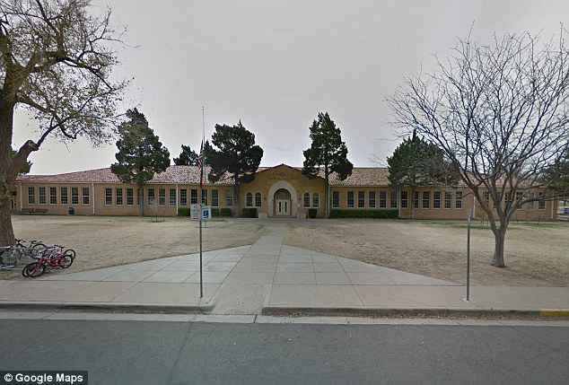 Elementary school: Jackson, who has been described as 'quiet and always smiling', was a popular student at Roscoe Wilson Elementary School (pictured) and played baseball in Lubbock's Southwest Little League