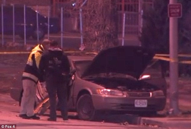 Fatal: Aden struck the teenager - also known as 'Adam' - at high speed, nearly severing his legs. The victim was rushed to hospital with severe injuries, but shortly died. Above, the car Abdisamad was climbing into