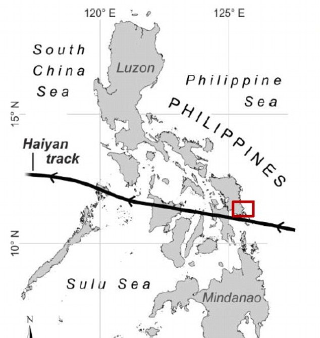 The boulders were found on the south east coast of Samar, which was badly hit by Typhoon Haiyan in 2013