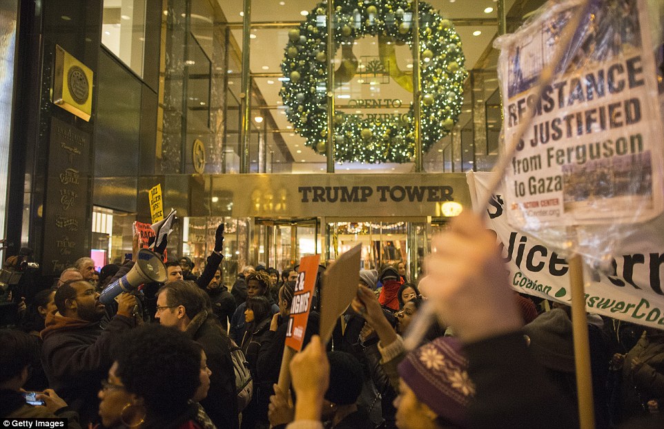 Despite calls from New York City Mayor Bill de Blasio to curb protests until after the funerals of slain NYPD officers, demonstrators took to the streets to exercise their first amendment rights and marched down Fifth Avenue