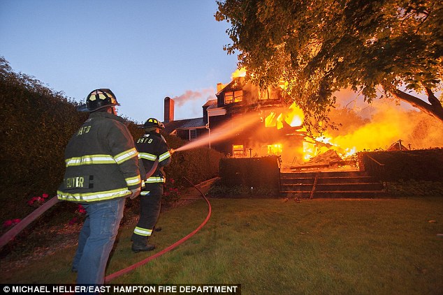 On September 15 last year, a blaze destroyed a beautiful Hamptons home owned by retired investment banker Peter L. Smith and his family