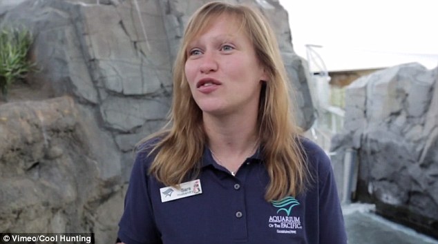 Sara Mandel at the Aquarium of the Pacific in Long Beach said she originally tried out the game at home.