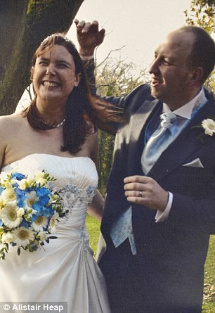 The couple married in an intimate ceremony at a country pub after Karen gave birth to their first daughter Freyja 