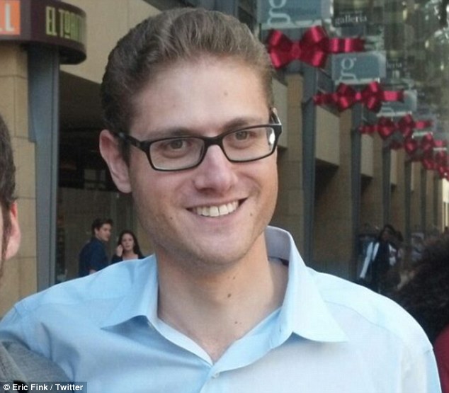 Recovering: Fink, pictured, needed to take off his gloves in sub-freezing temperatures to fix his equipment